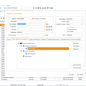 SoftMant, Catálogo de Equipos